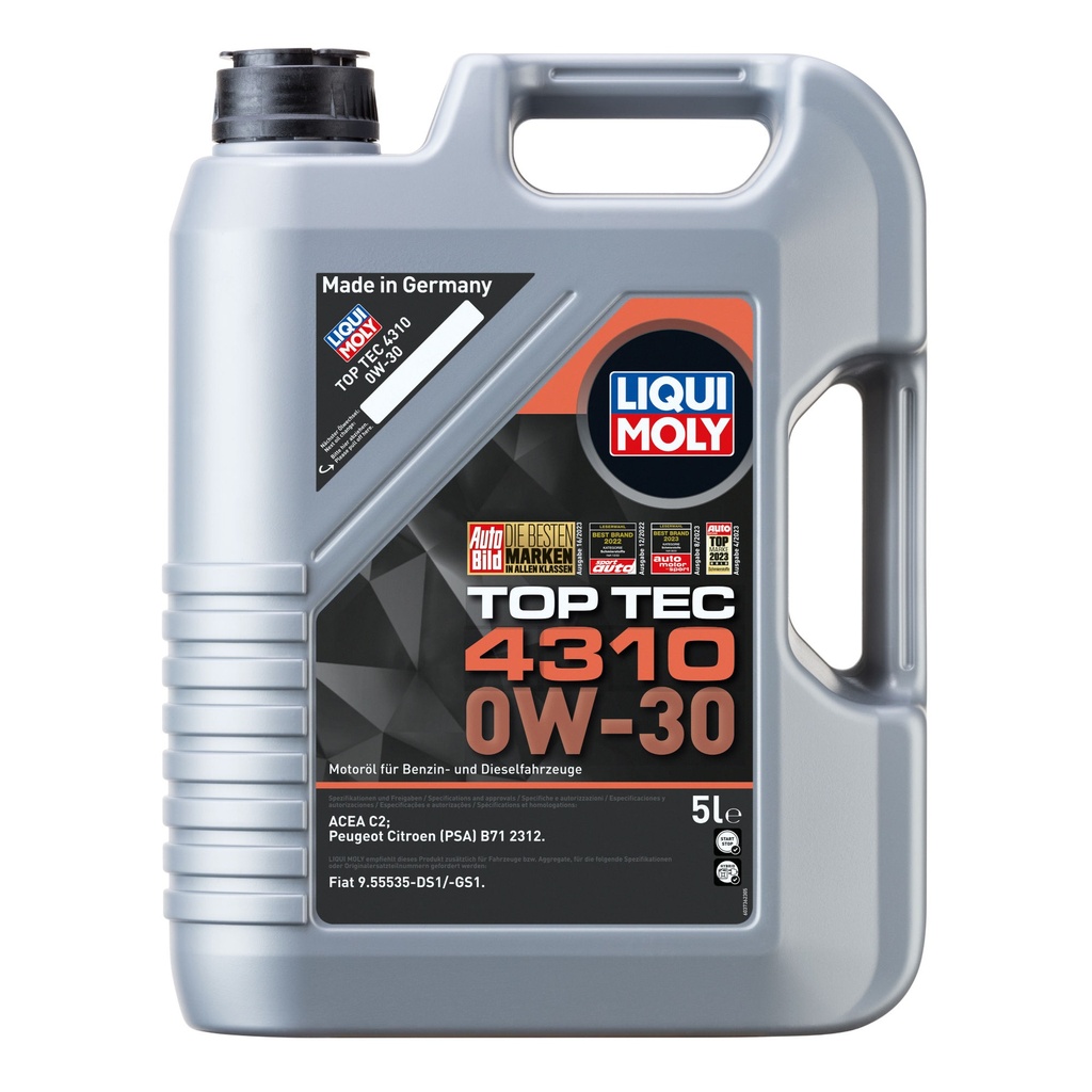 Liqui Moly Top Tec 4310 0W30 Synthetic Technology Engine Oil