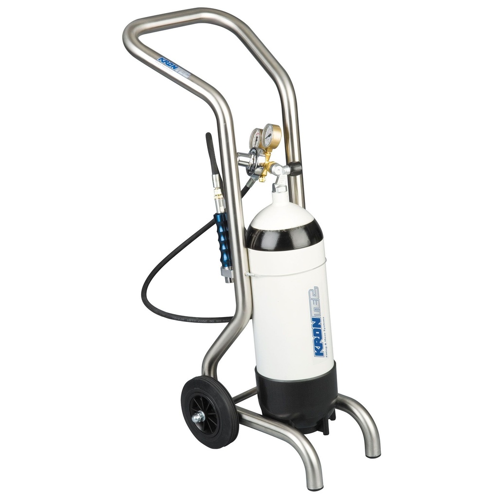 Krontec Compressed Air Bottle, Trolley, Regulator, Hose & Lance Package
