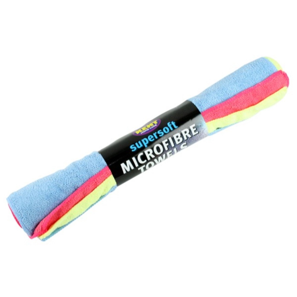 [2012140-3049994] Kent Car Care Super Soft Microfibre Towel Pack (3)