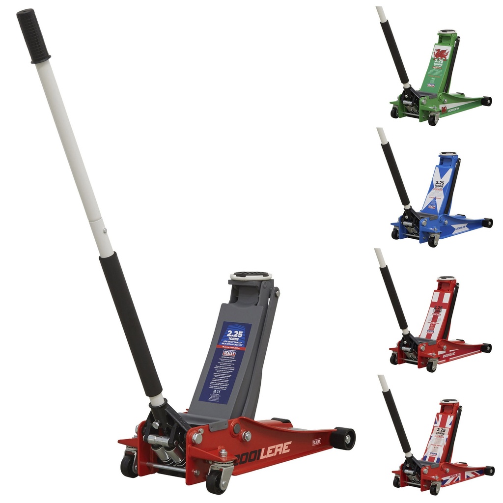[2015544-1520932] Sealey Trolley Jack 2.25tonne Low Entry Rocket Lift - 2001LE (Blue)