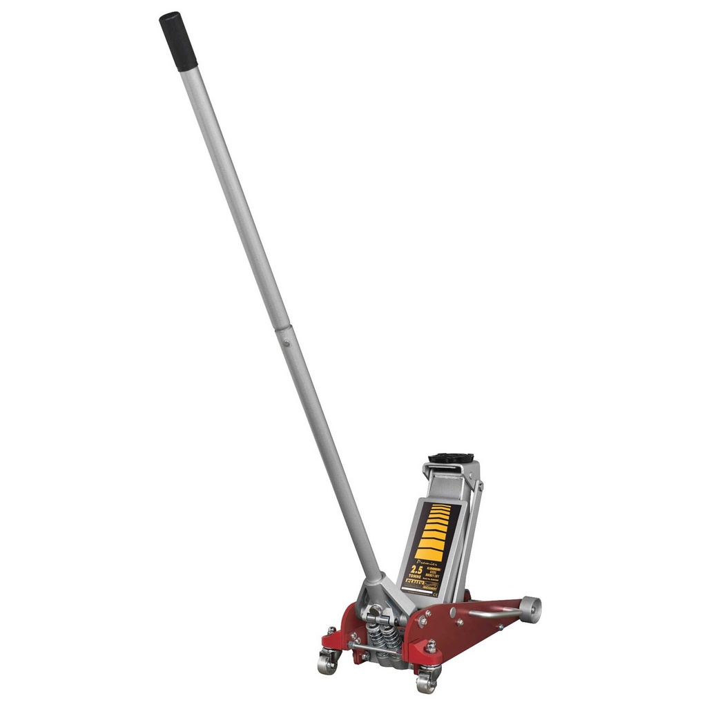[SEARJAS2500] Sealey Trolley Jack 2.5 tonne Aluminium/Steel Rocket Lift - RJAS2500