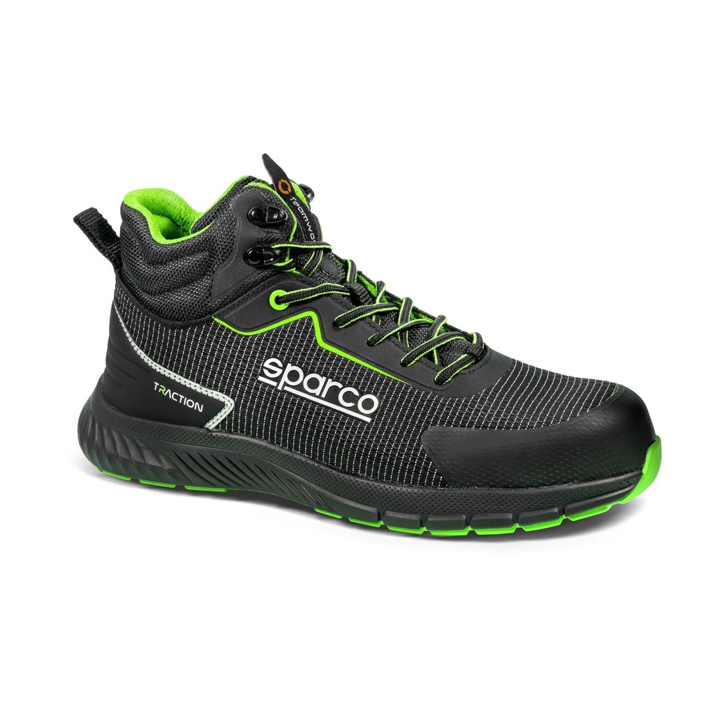 [7002306-3889777] Sparco Traction-H Naoki S3S ESD High Top Safety Shoes (UK 3.5 / Eur 36)