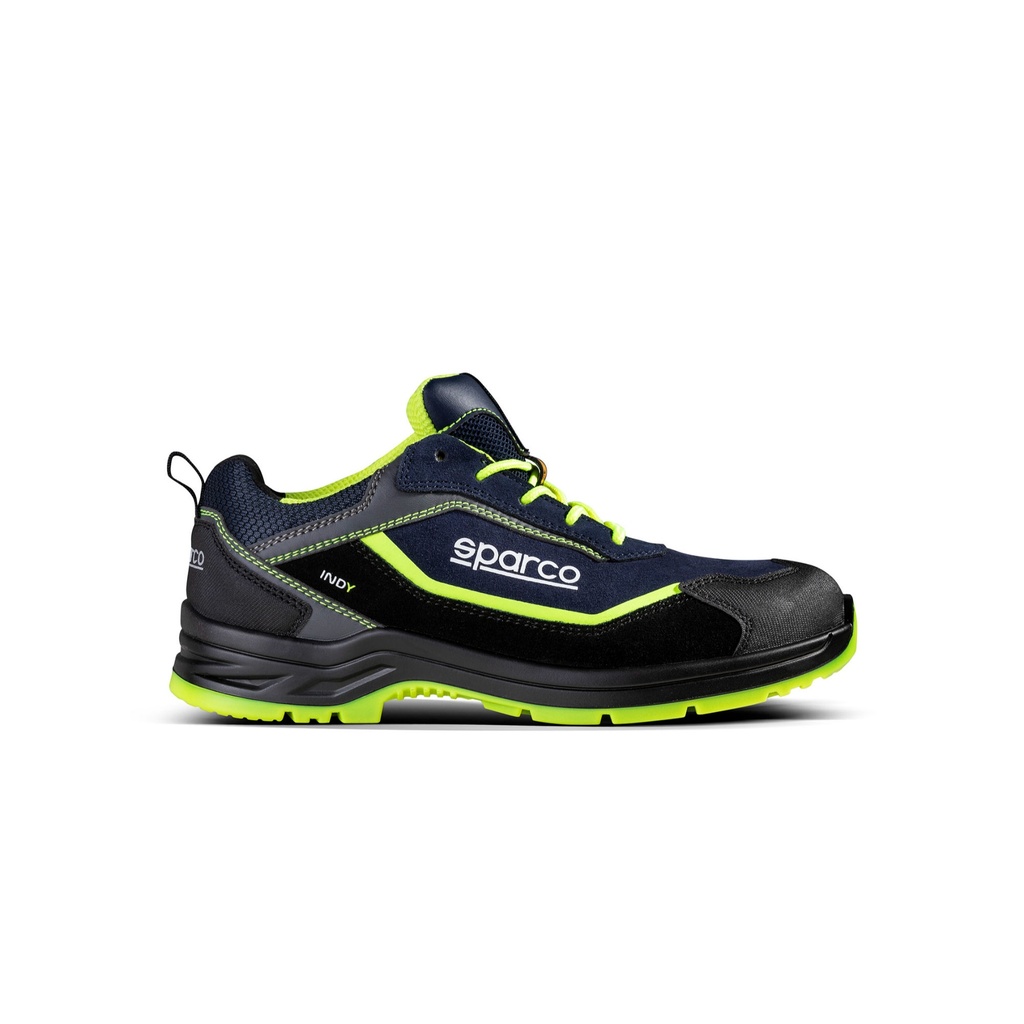 [7001041-3627961] Sparco Indy S3 ESD Safety Shoes (UK 3.5 / Eur 36, Baltimora (Navy Blue / Fluro Yellow))