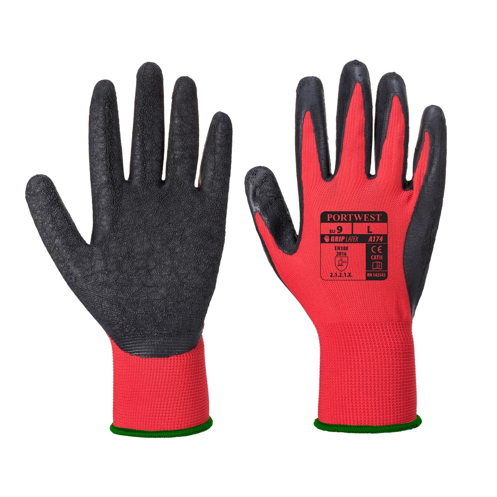 [2015317-2262566] Portwest Flex Grip Latex Work Gloves (S)