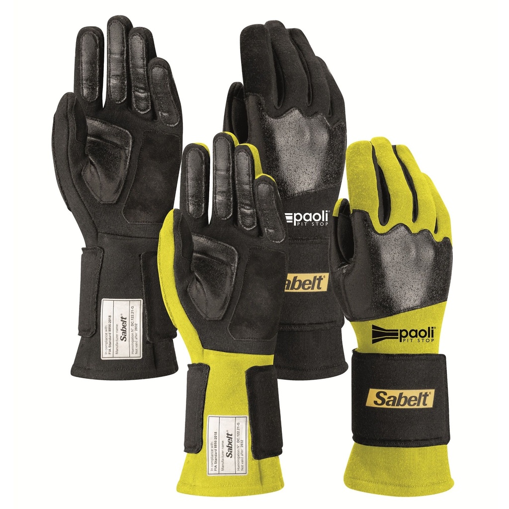 [7002332-3890388] Paoli Sabelt Laser TG-3 FIA Approved Mechanics Gloves (S, Black)
