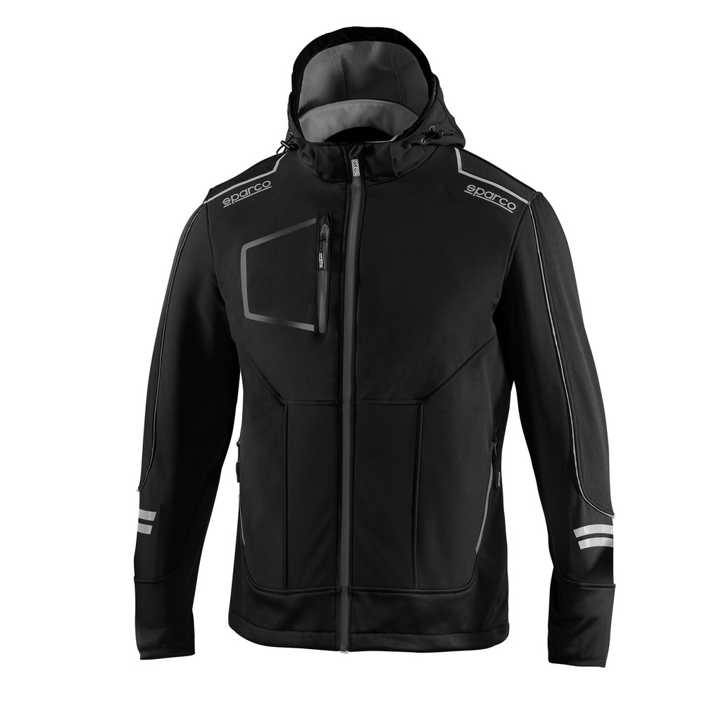 [7000691-3169440] Sparco Tech Soft Shell Jacket (S, Black / Grey)
