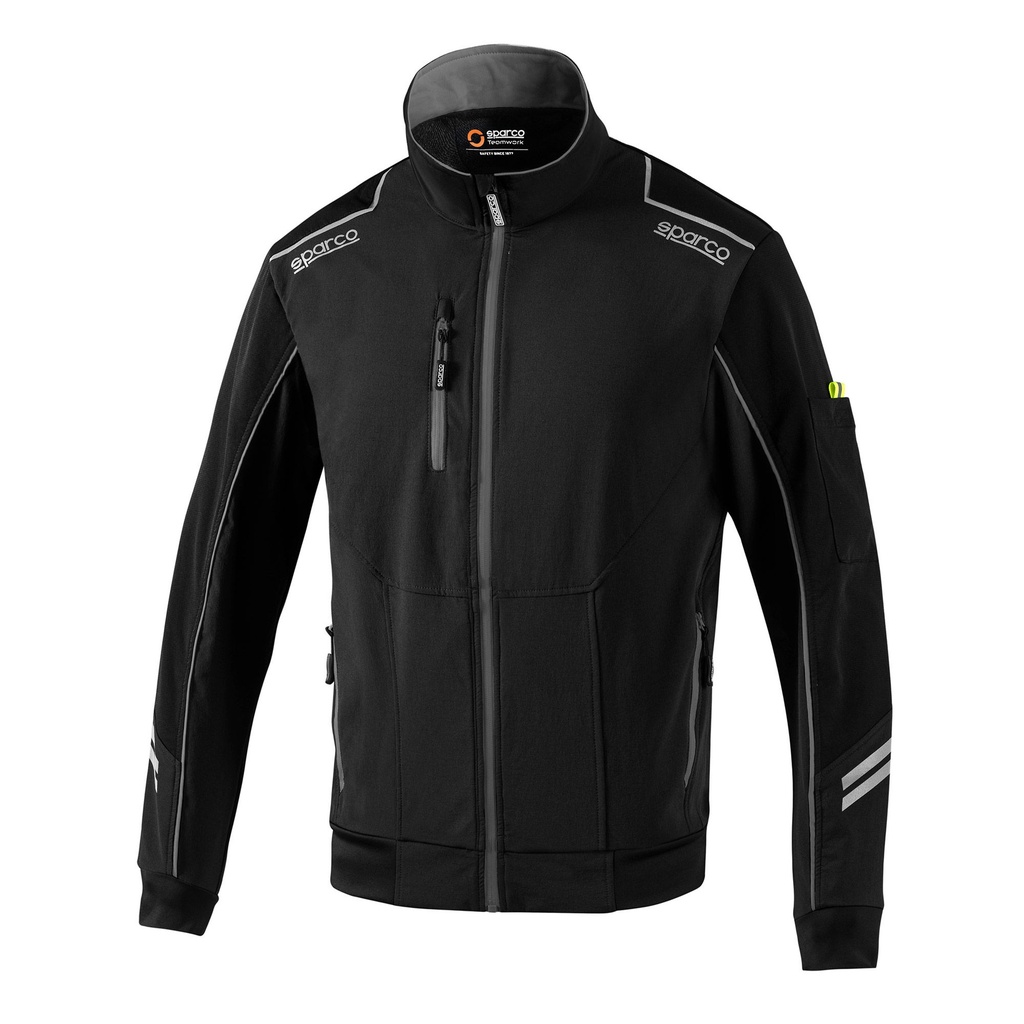 [7000692-3170397] Sparco Tech Light Shell Jacket (S, Grey / Fluro Yellow)
