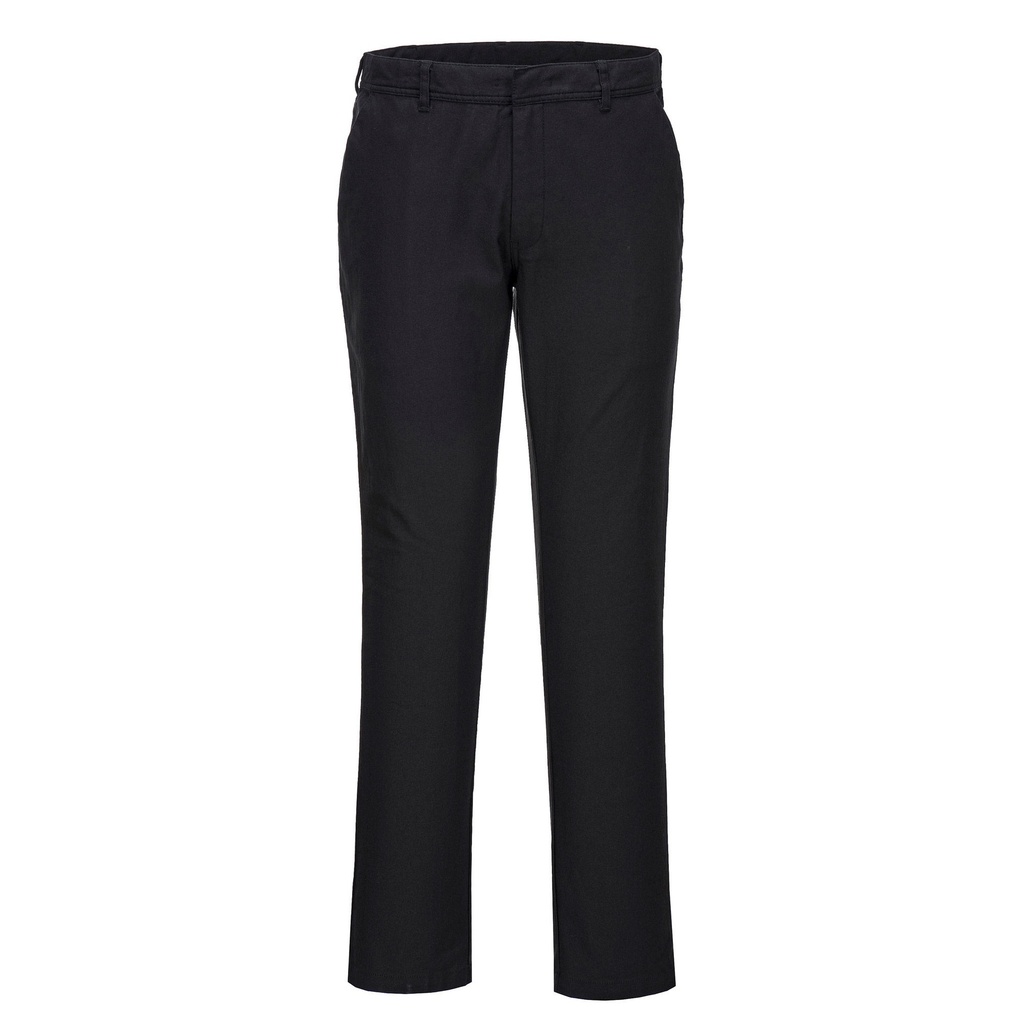 [2015324-2261617] Portwest Stretch Slim Chino Trousers (Black, Regular (31 Inch), 28 Inch)