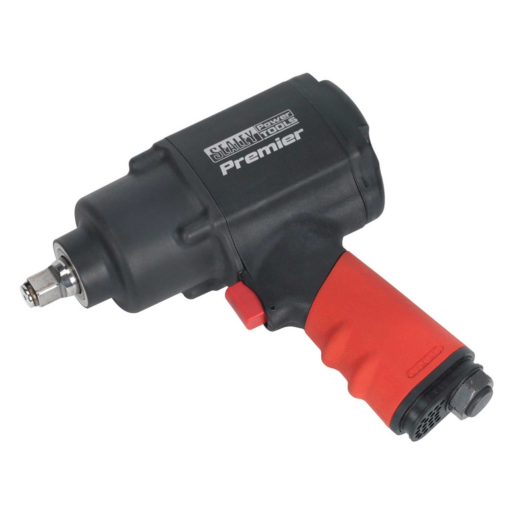 [SEASA6002] Sealey Premier High Torque Air Impact Wrench 1/2"Sq Drive Twin Hammer - SA6002