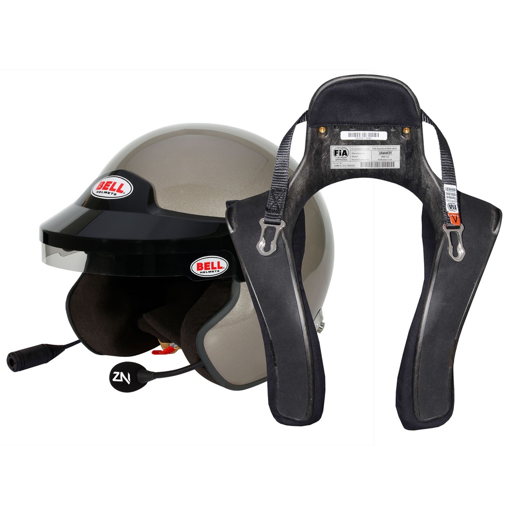[7002249-3887492] Bell Mag Rally Helmet & Stand21 Club Series FHR Device Package (XXL (63-64cm), L/XL)