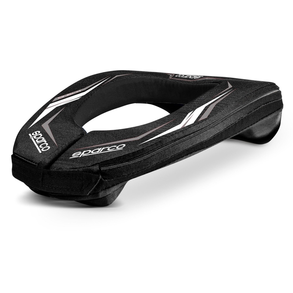 [7000144-2299841] Sparco K-Ring Kart Neck Support Collar (Adult - 39-46cm (15-18 inch), Black / White)