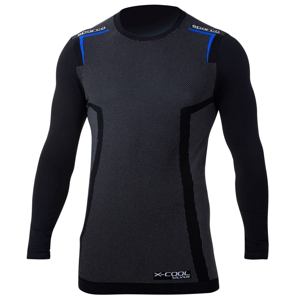 [2014207-2233551] Sparco K-Carbon Long Sleeve Top (XL, Black / Blue)