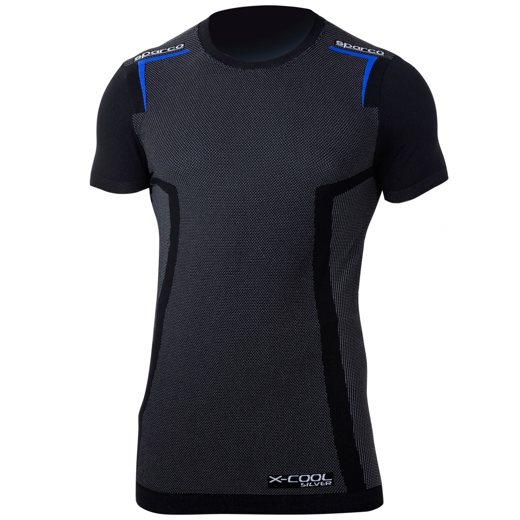[2014208-2233545] Sparco K-Carbon Short Sleeve Top (XL, Black / Blue)