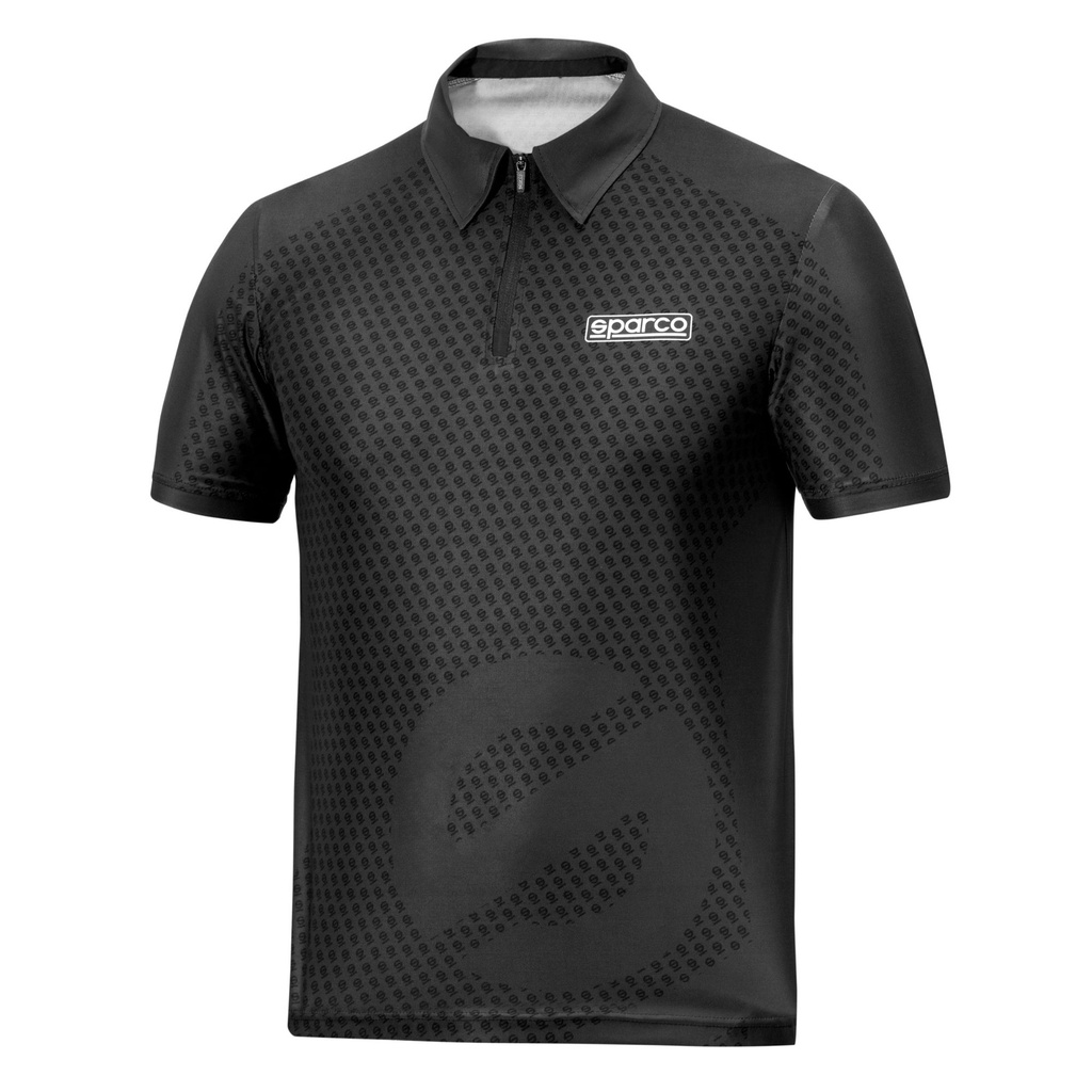 [7002212-3885918] Sparco Printed Polo Shirt (S, Black)