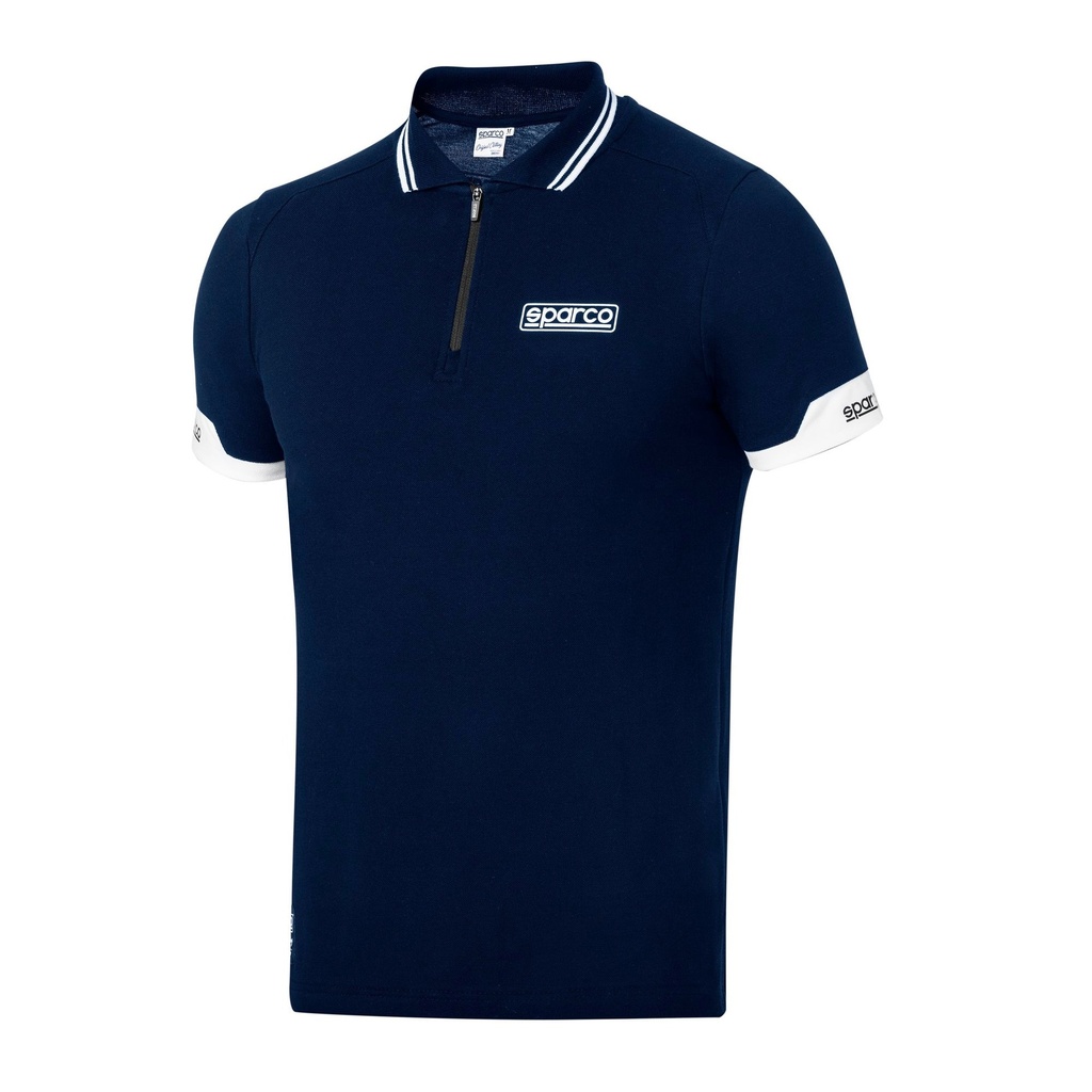 [7001203-3814957] Sparco Zip Polo Shirt (S, Black)