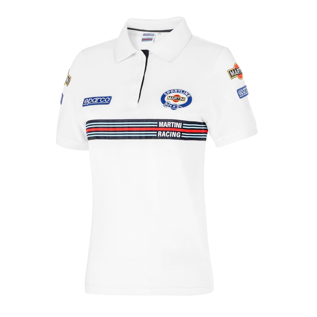 [7001202-3814919] Sparco Martini Racing Womens Embroidered Polo Shirt (S)
