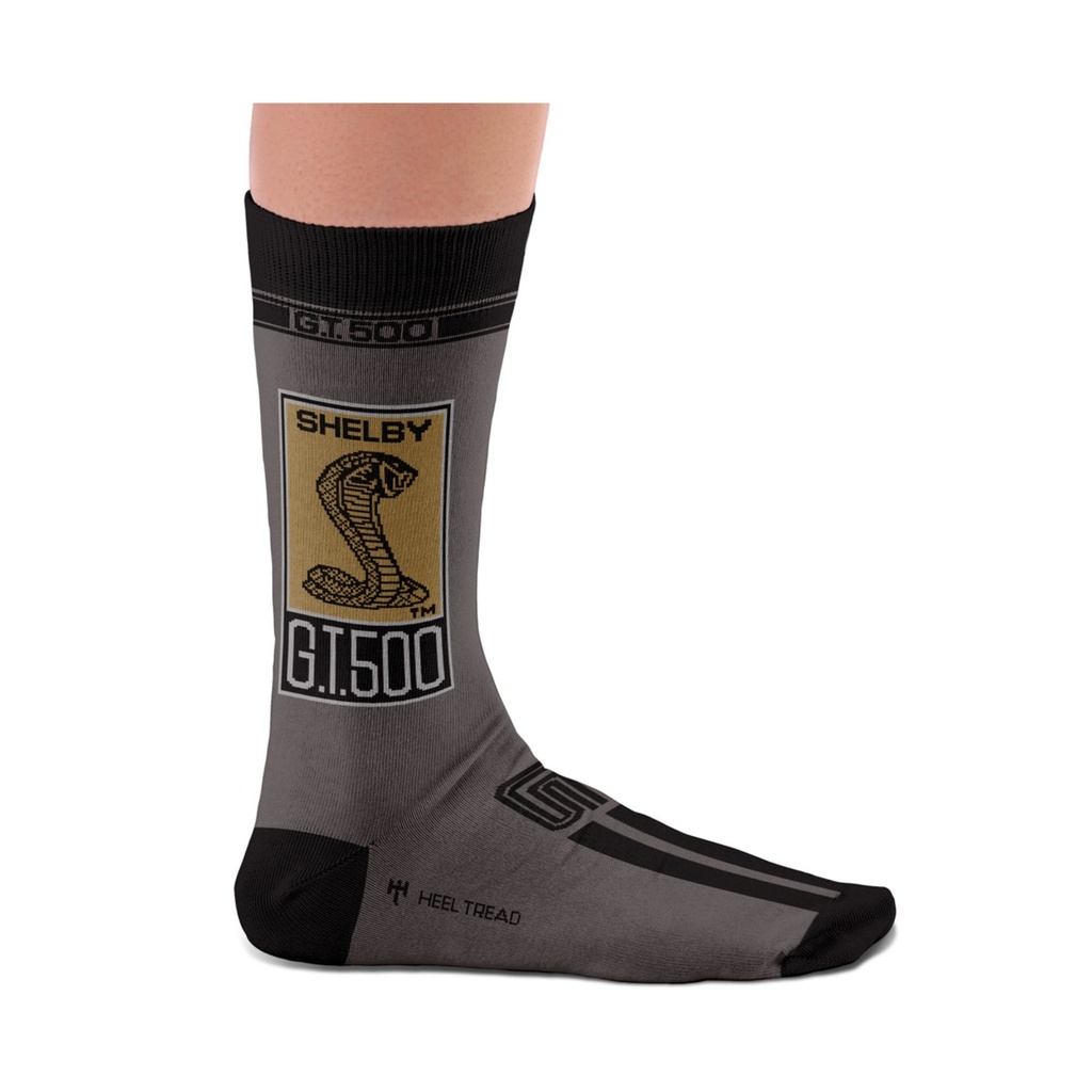 [7001533-3835836] Heel Tread Automotive Icons Socks - Shelby Mustang GT 500