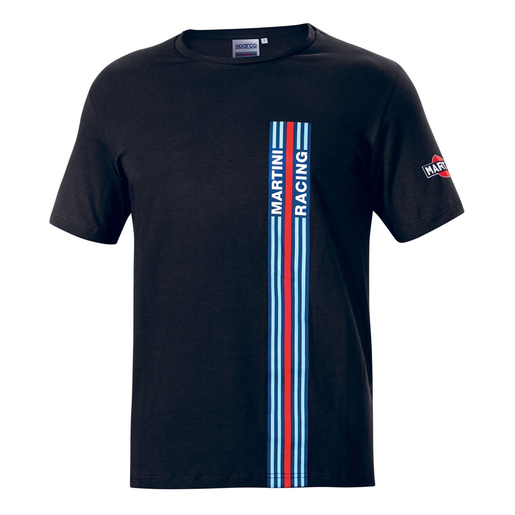 [7000222-2336826] Sparco Martini Racing Big Stripes T-Shirt (S, Black)