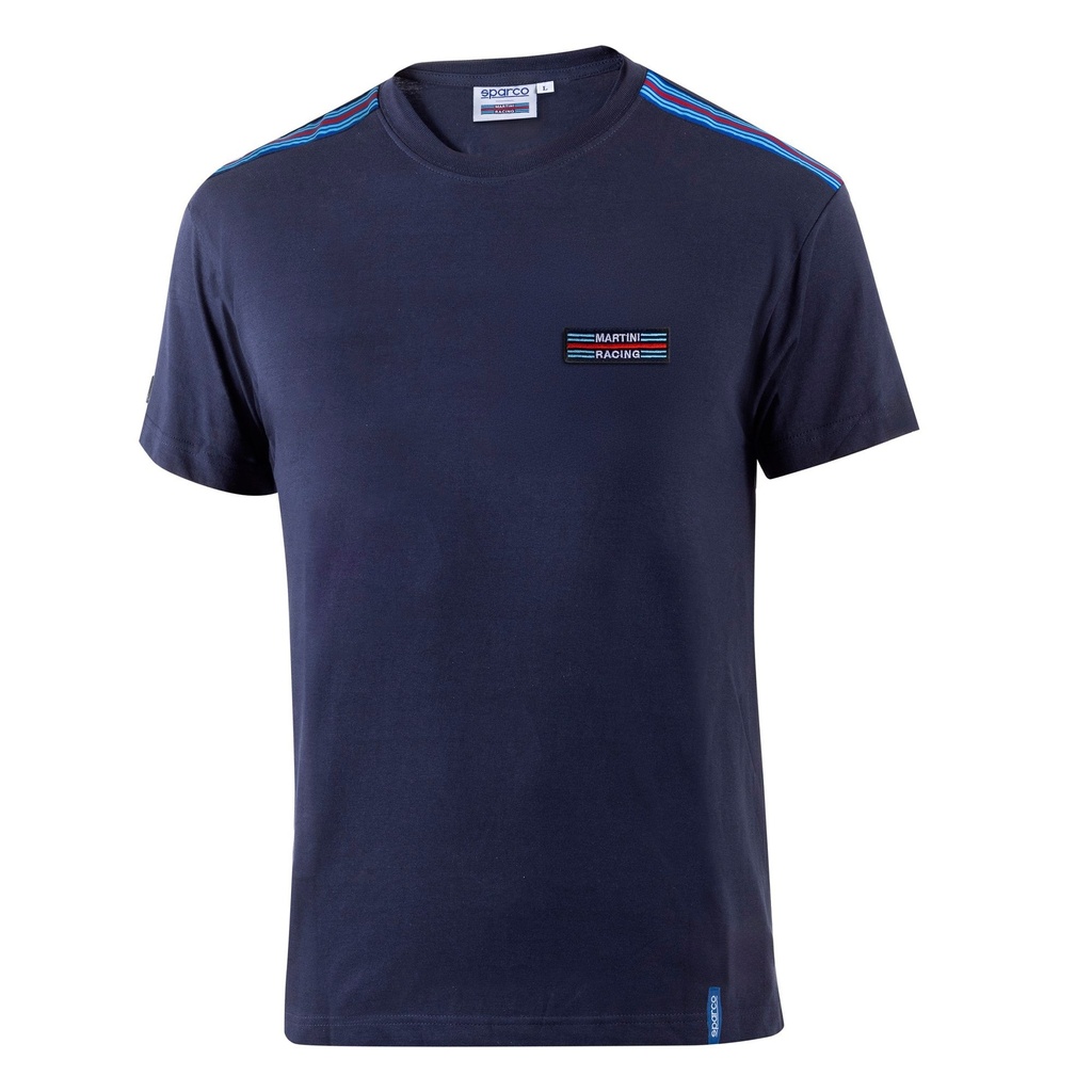 [7001760-3849191] Sparco Martini Racing Top Stripes T-Shirt (S, White)
