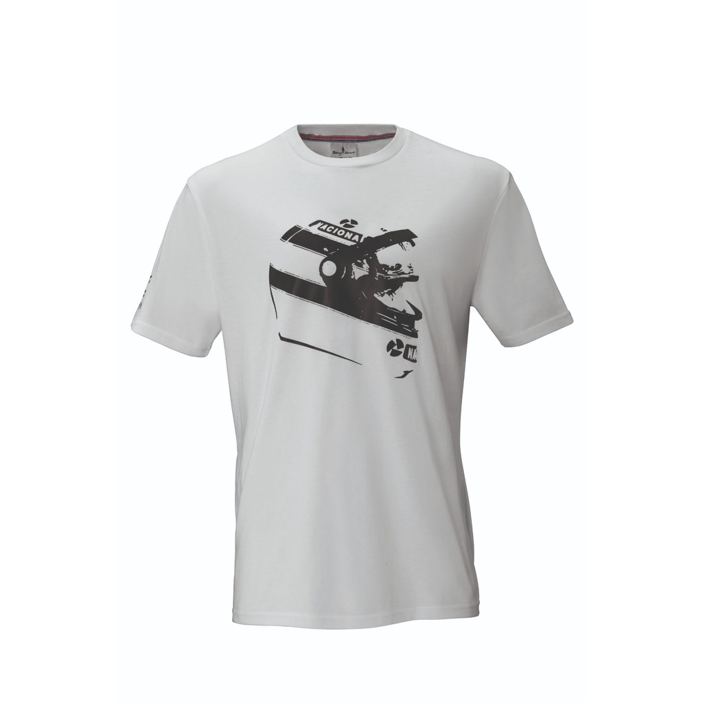 [7002057-3870334] OMP Racing Spirit Senna Helmet T-Shirt (S, White)