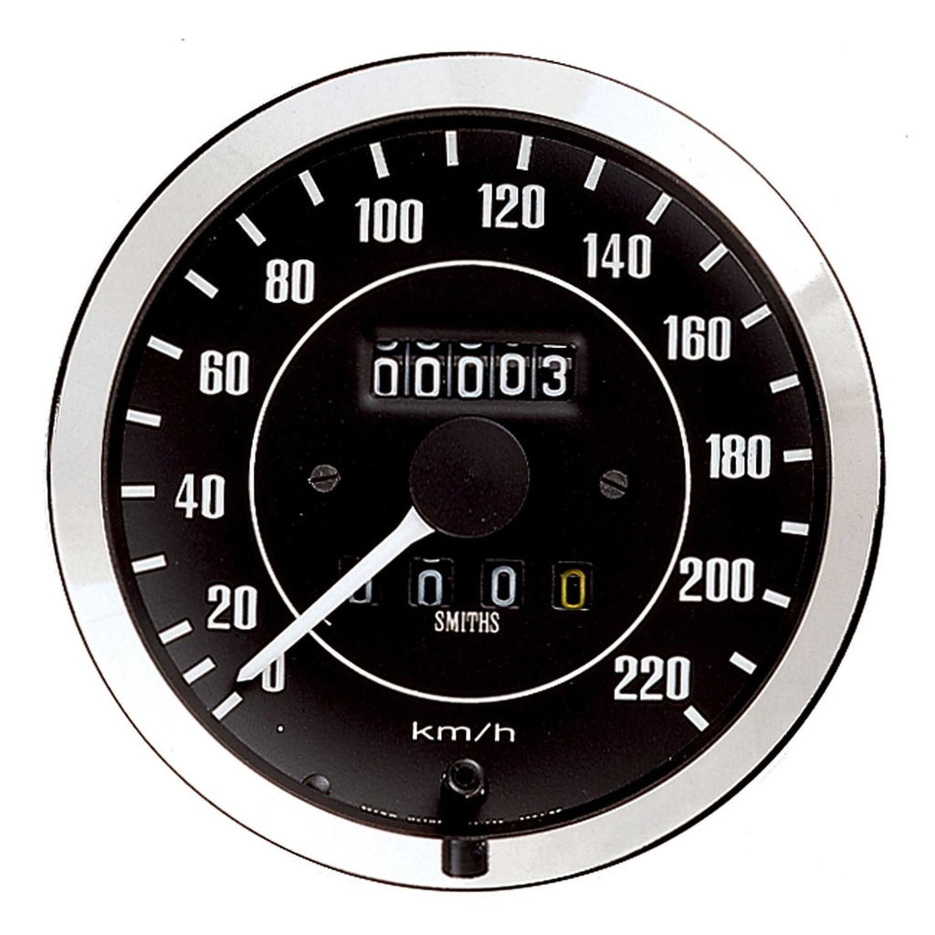 [248829-1602491] Smiths Classic Speedometer (80mm Diameter, Black, Chrome, 0-140 Mph)
