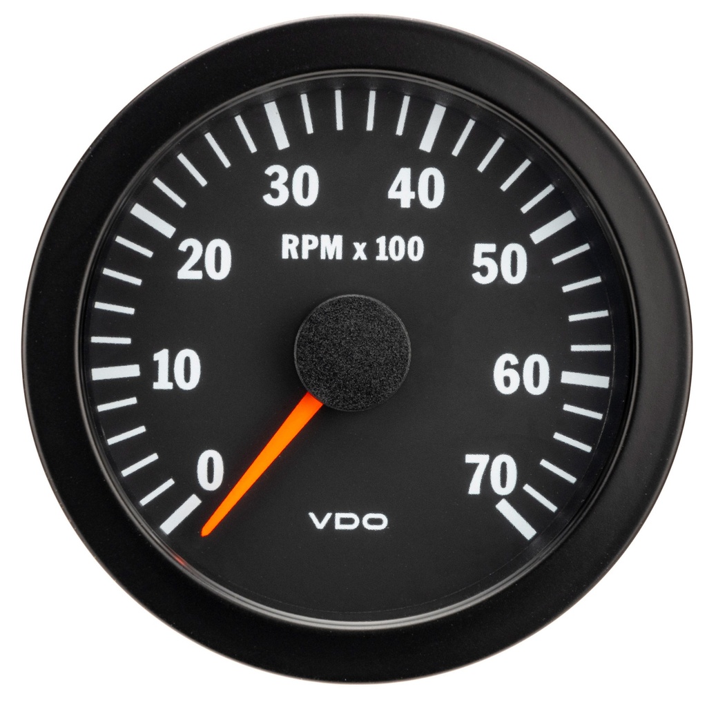 [250063-1665016] VDO Vision Range Tachometer (80mm Diameter, 0-7000rpm)