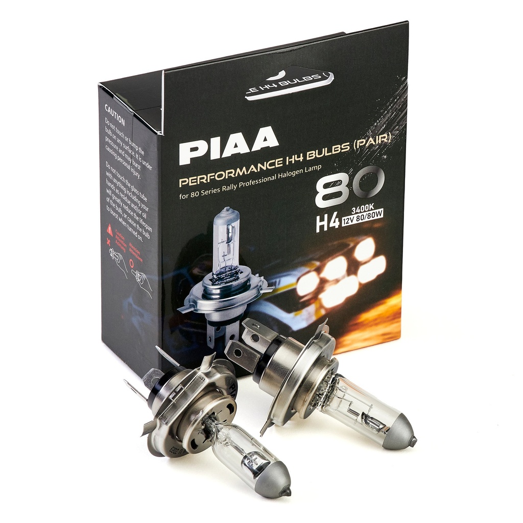 [PIAH-80E] PIAA 80/80W Performance H4 Bulbs (Pair)