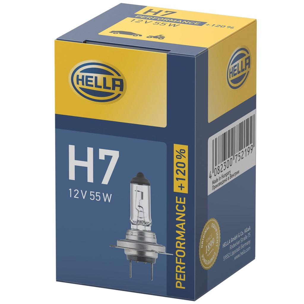 [2010288-2165509] Hella Performance + 120% Headlight Bulbs (H7 55W)