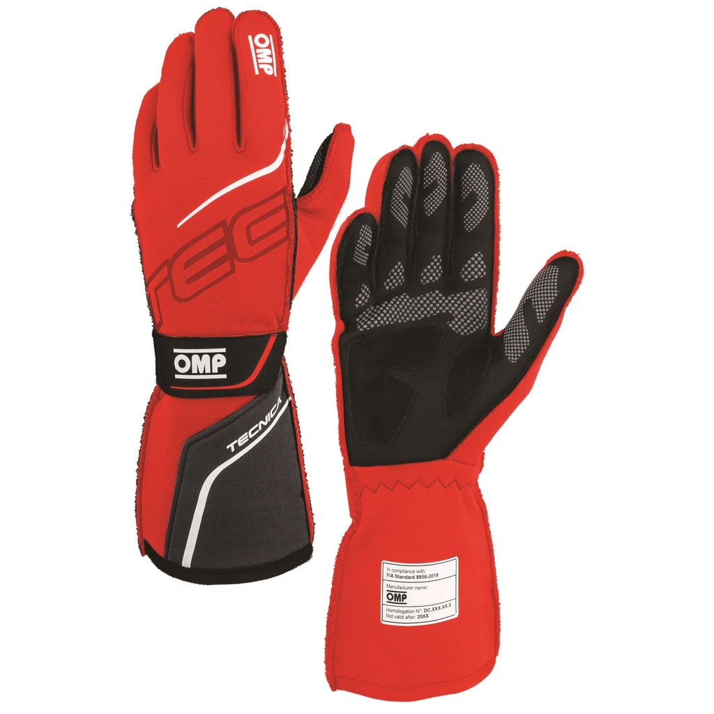 [7001783-3851180] OMP Tecnica Race Gloves (S, Red / Black)